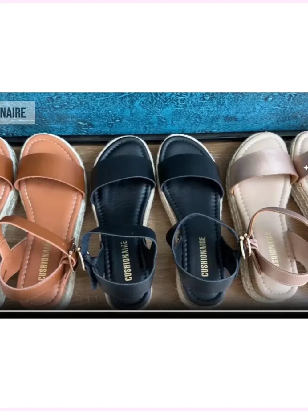 Espadrille Platform Sandals with Adjustable Ankle Strap Memory Foam Insole